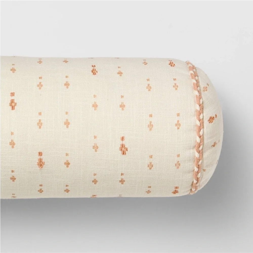 Bolster Geo Pattern Cream and Peach - Threshold™ designed with Studio McGee